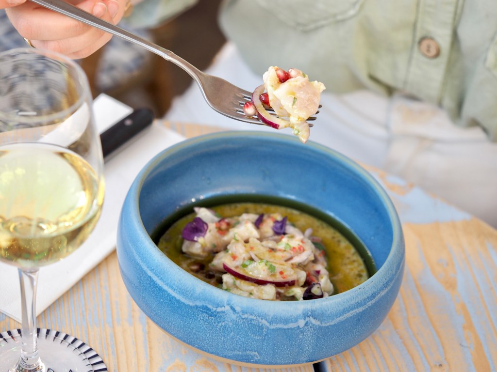 ceviche de daurade au restaurant paris pyla, photographie culinaire